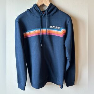 Jack & Jones Men's Hoodie with Colorful Stripes